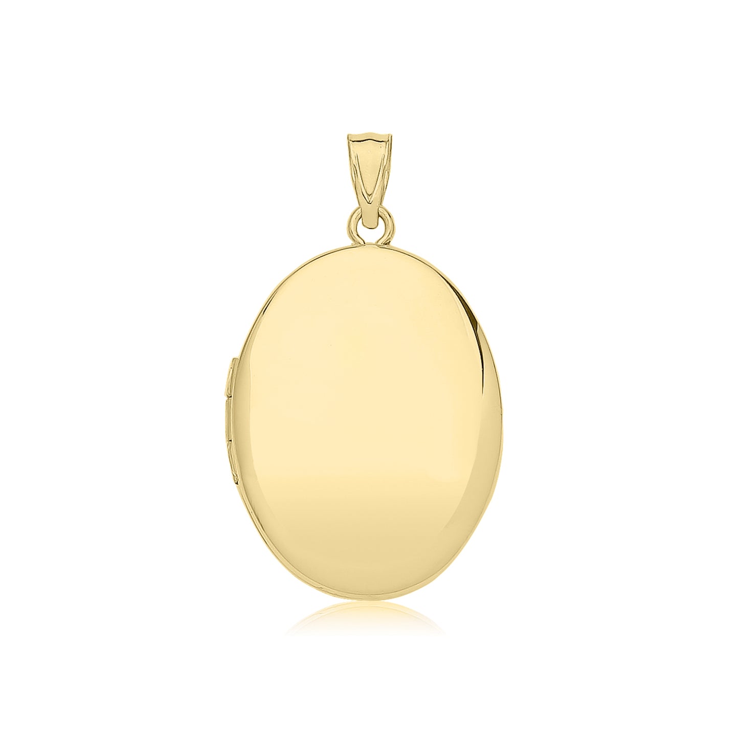 9ct Yellow Gold Plain Oval Locket