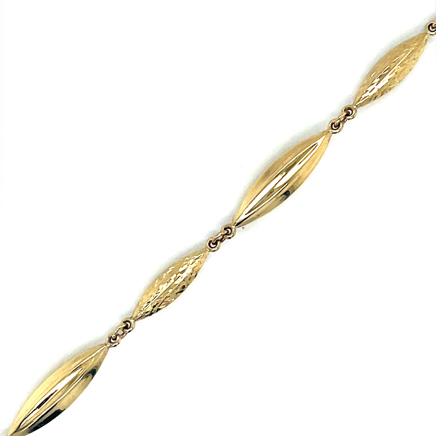 9ct Yellow Gold Fancy Long Link Bracelet