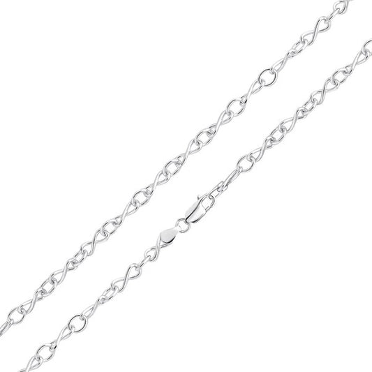 Sterling Silver Infinity Link Bracelet