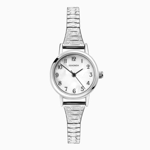 Ladies Stainless Steel Sekonda Connolly White Dial Watch