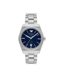 Gents Stainless Steel Armani Blue Dial Watch