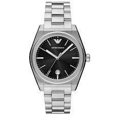 Gents Stainless Steel Armani Black Dial Watch