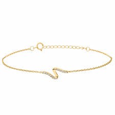 9ct Cubic Zirconia 'S' Shape Bracelet