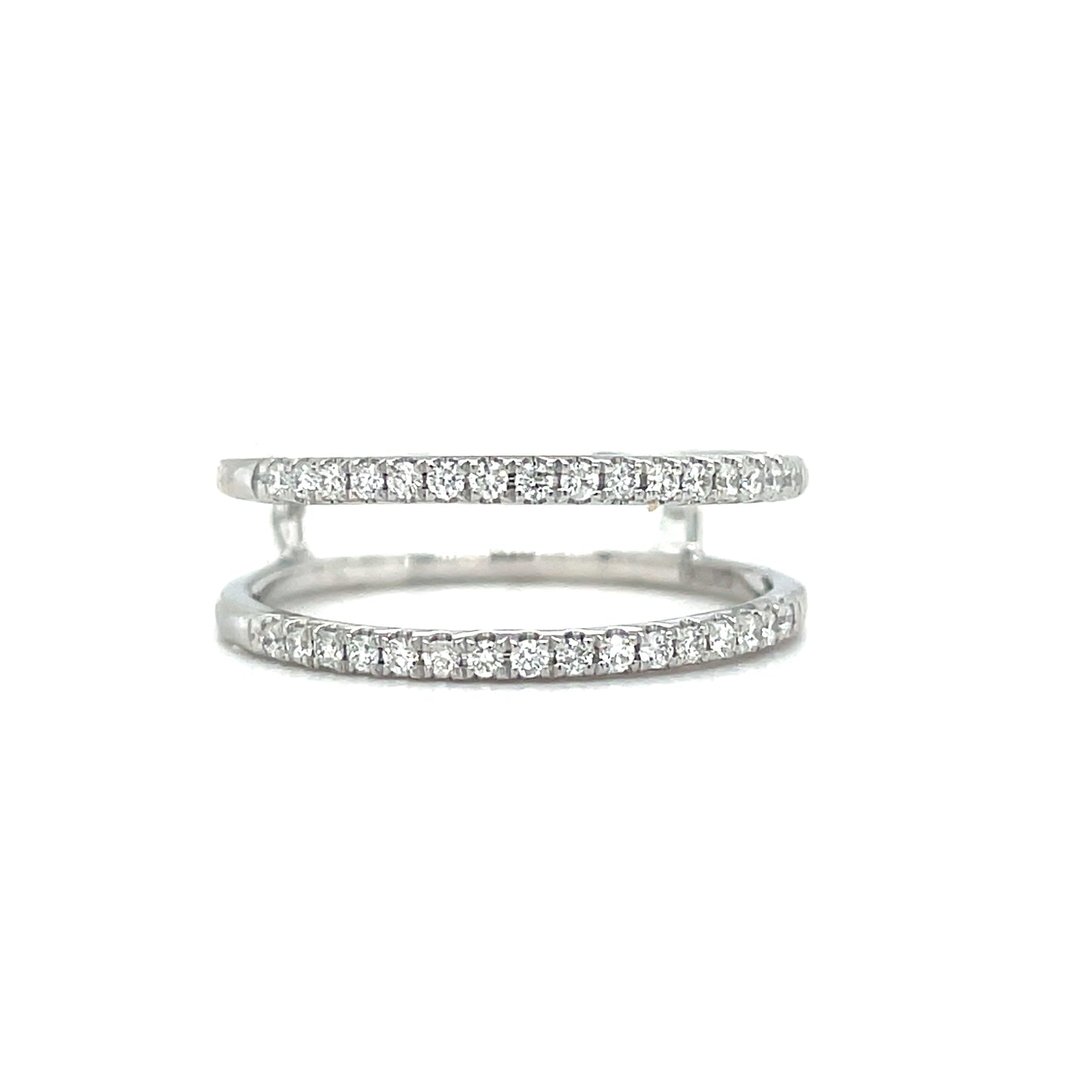 9ct White Gold Claw Set Diamond Insert Ring .22ct