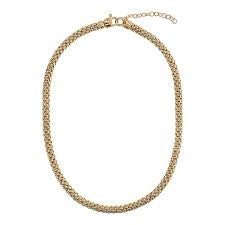 Bronzeallure Gold Plated Popcorn Necklet