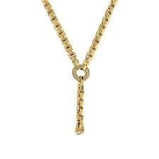 Bronzeallure Gold Plated Box Link Necklet