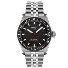 Gents Stainless Steel Tissot PR516 Powermatic 80 38mm Black Watch