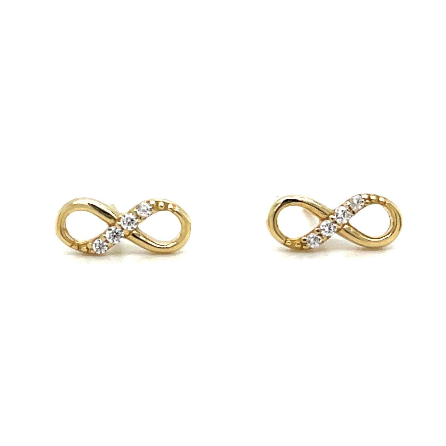 9ct Cubic Zirconia Infinity Stud Earrings