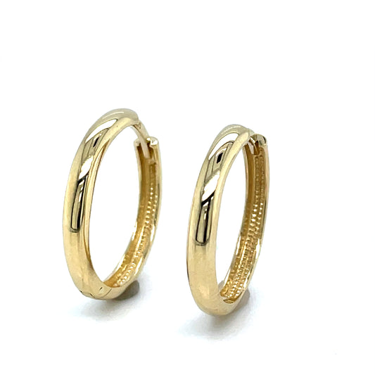 9ct 12mm Polished Hoop Earrings