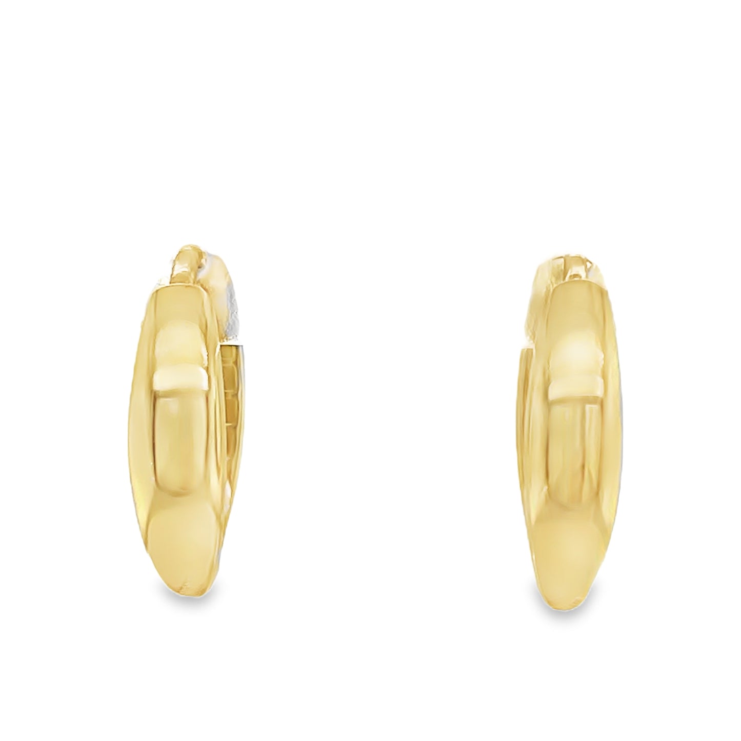 9ct Polished Oval Hoop Earrings 13x16mm