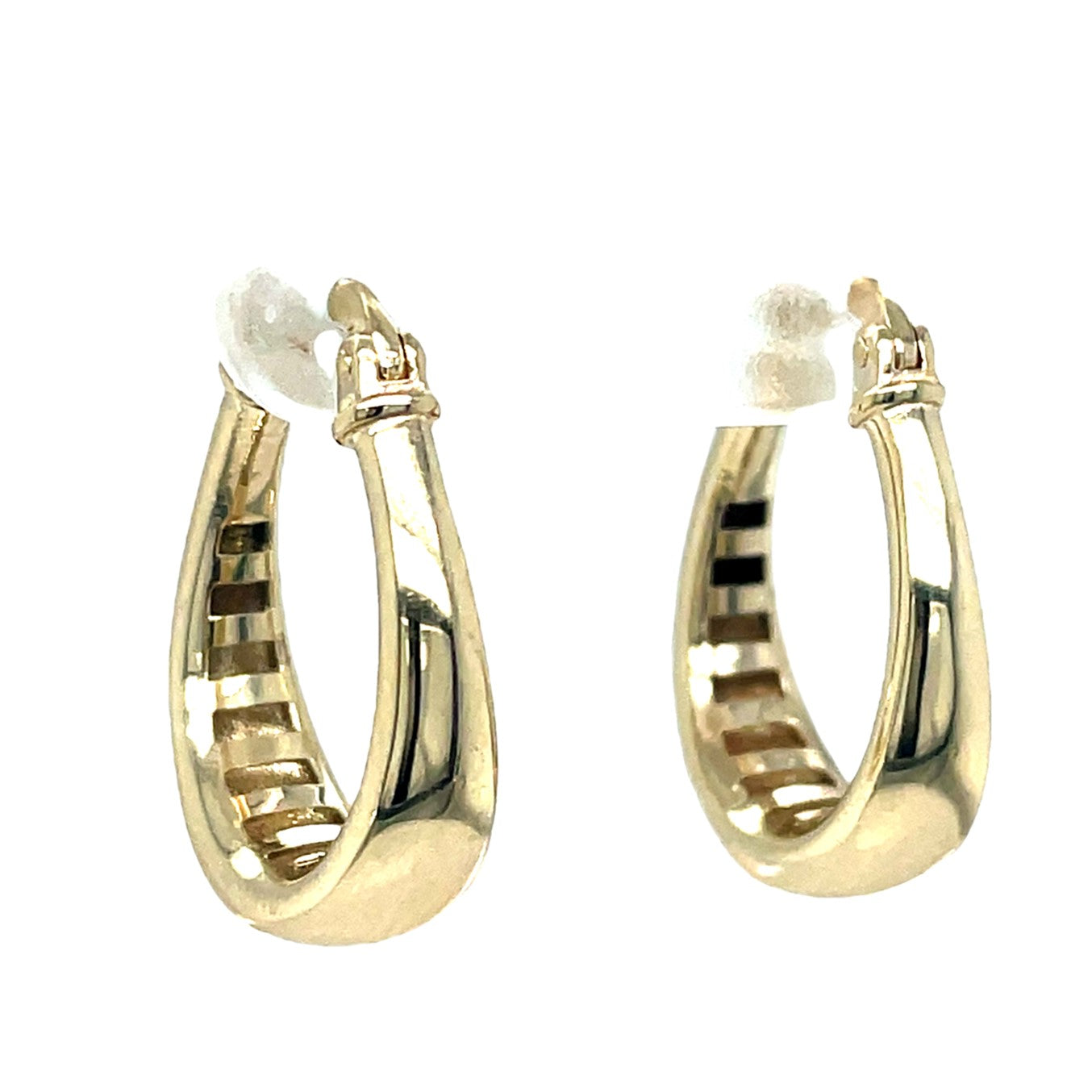 9ct U-Shaped Hoop Earrings