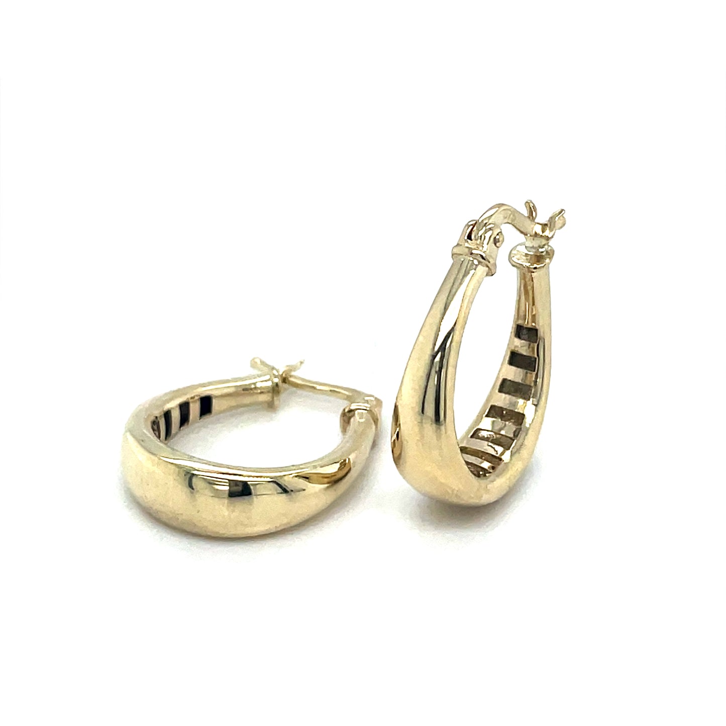 9ct U-Shaped Hoop Earrings