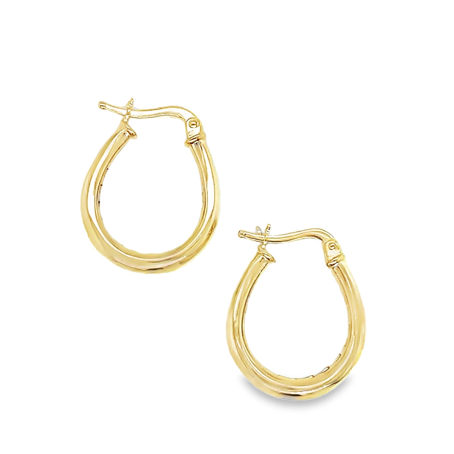 9ct U-Shaped Hoop Earrings