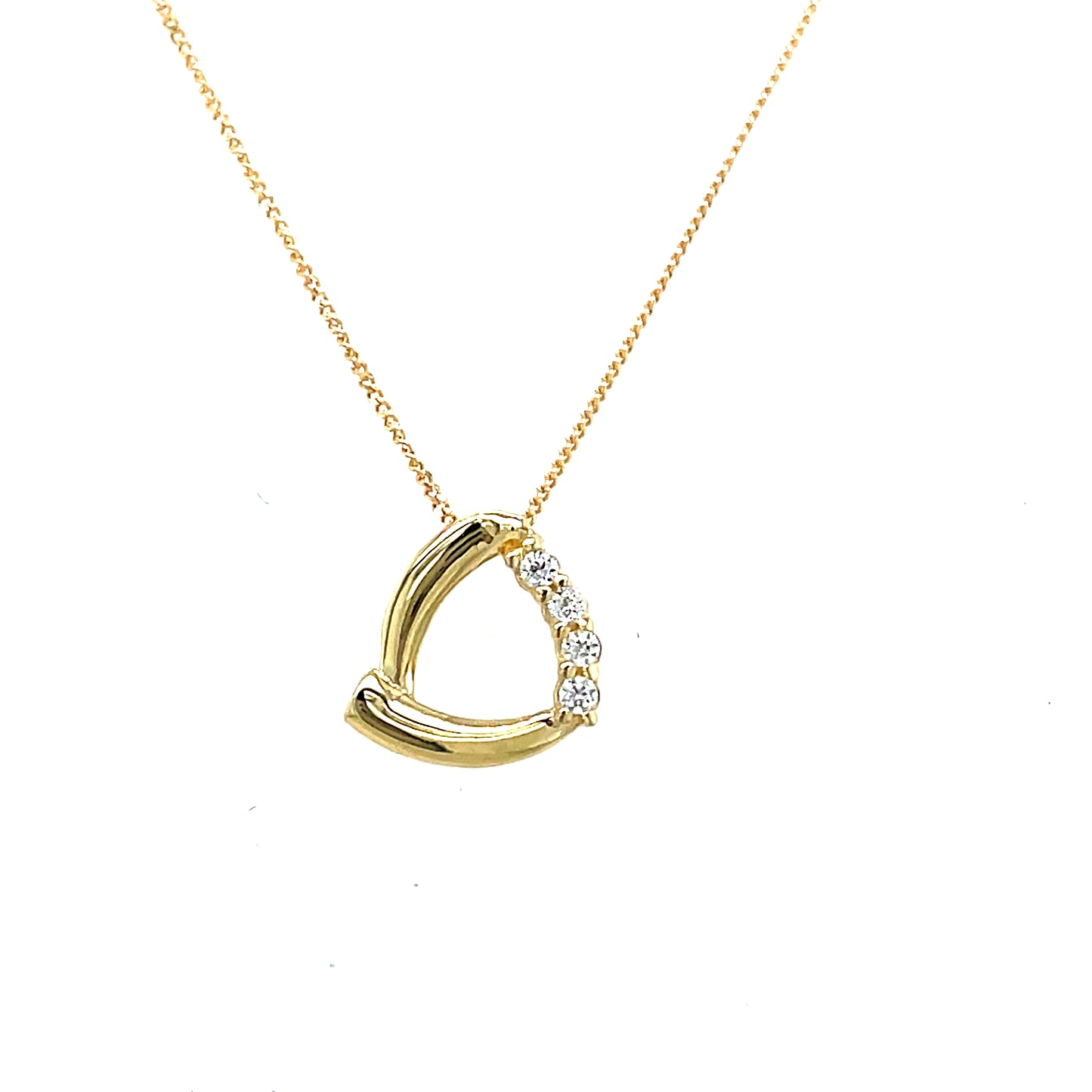 9ct Cubic Zirconia Open Circle Pendant