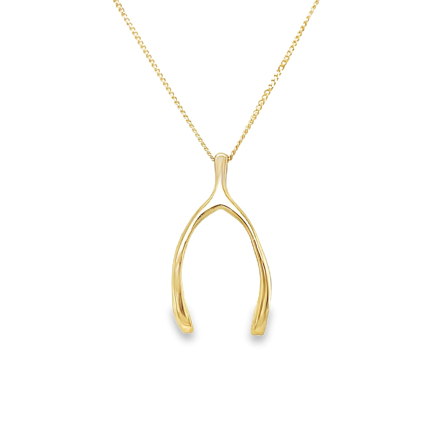 9ct Polished Wishbone Pendants