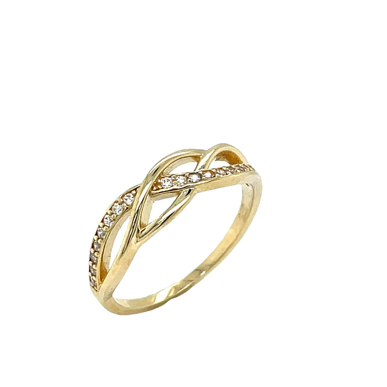 9ct Polished & Cubic Zirconia Wrap Ring