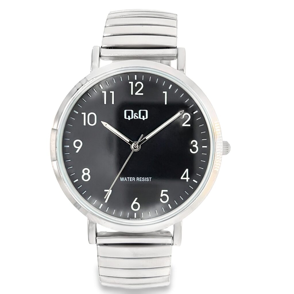 Gents Q&Q Black Dial Expandable Watch