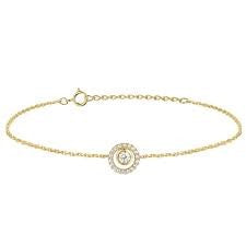 9ct Cubic Zirconia Round Open Halo Bracelet