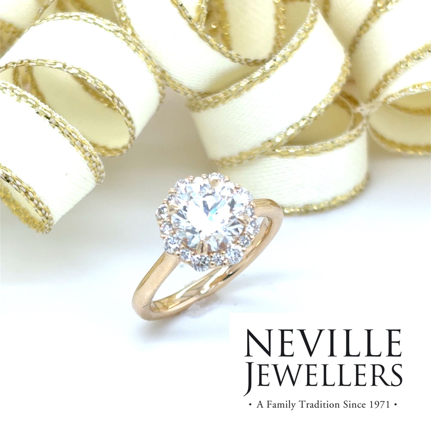 9ct Yellow Gold Round Brilliant Solitaire Diamond Ring with Fancy Diamond Set Halo 2.48ct