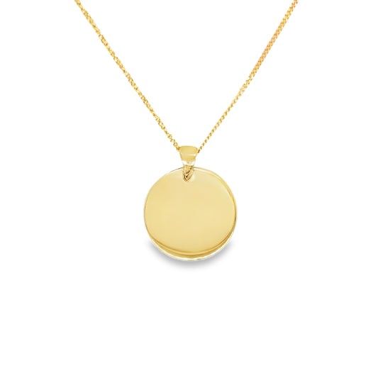 9ct 12mm Disc Pendant