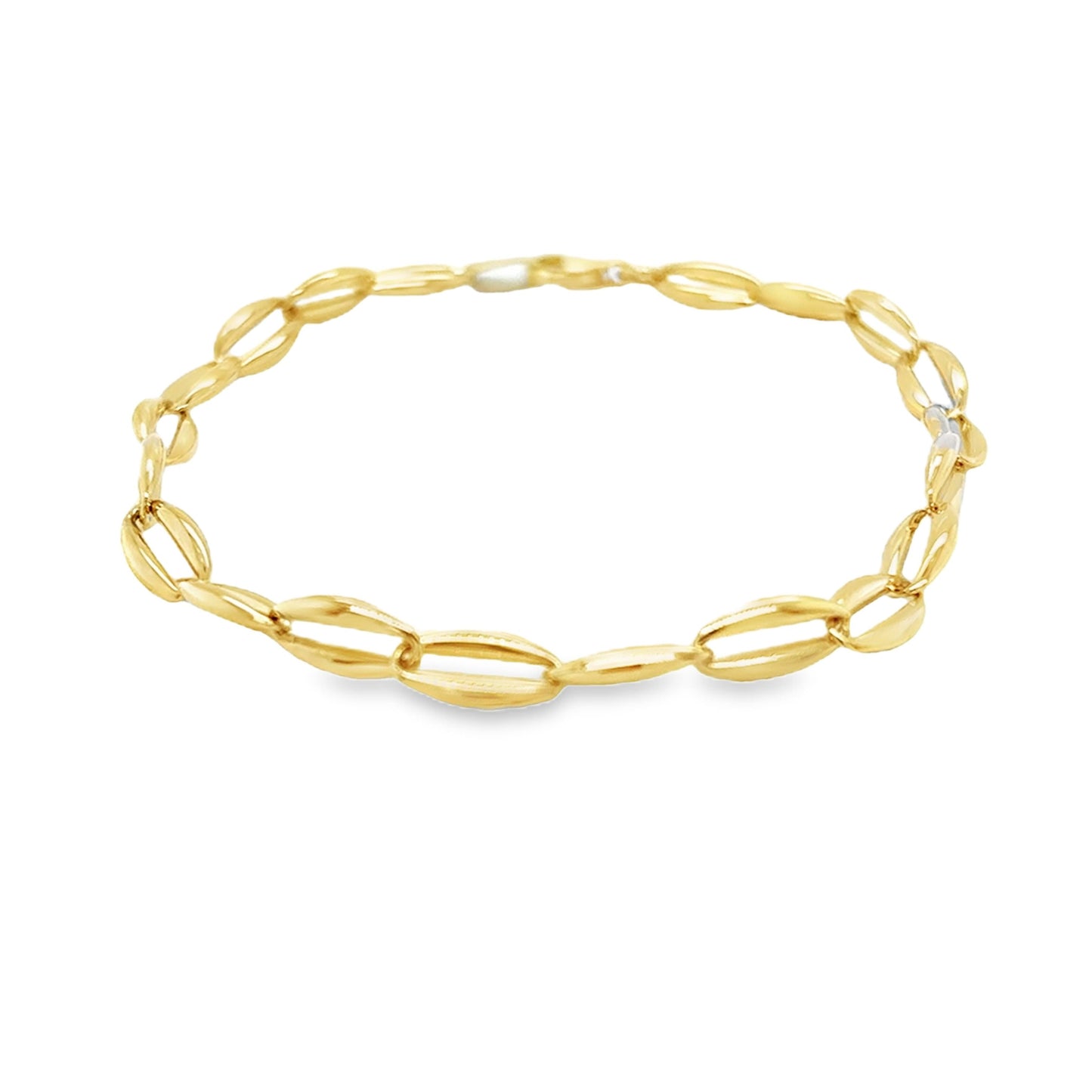 9ct Polished Open Oval Bracelet