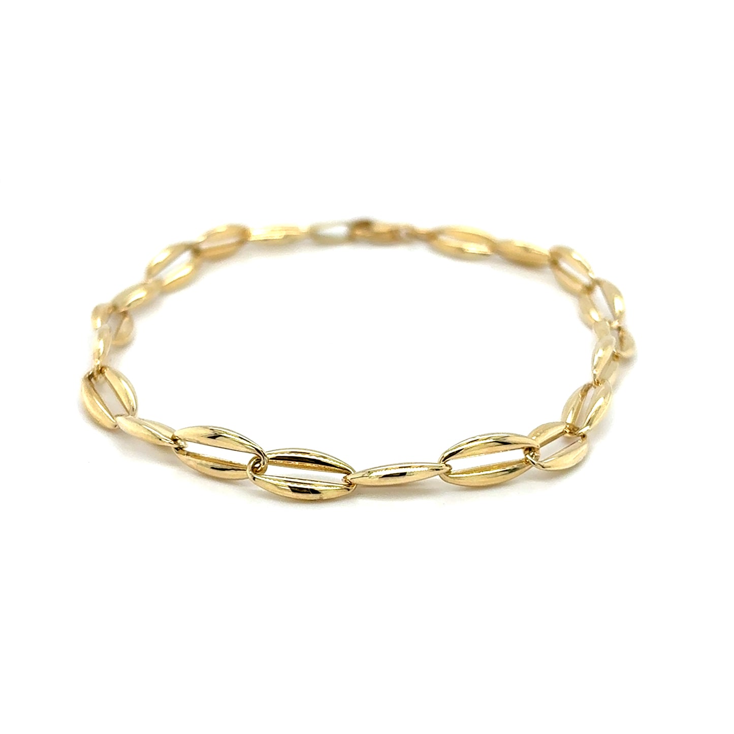 9ct Polished Open Oval Bracelet