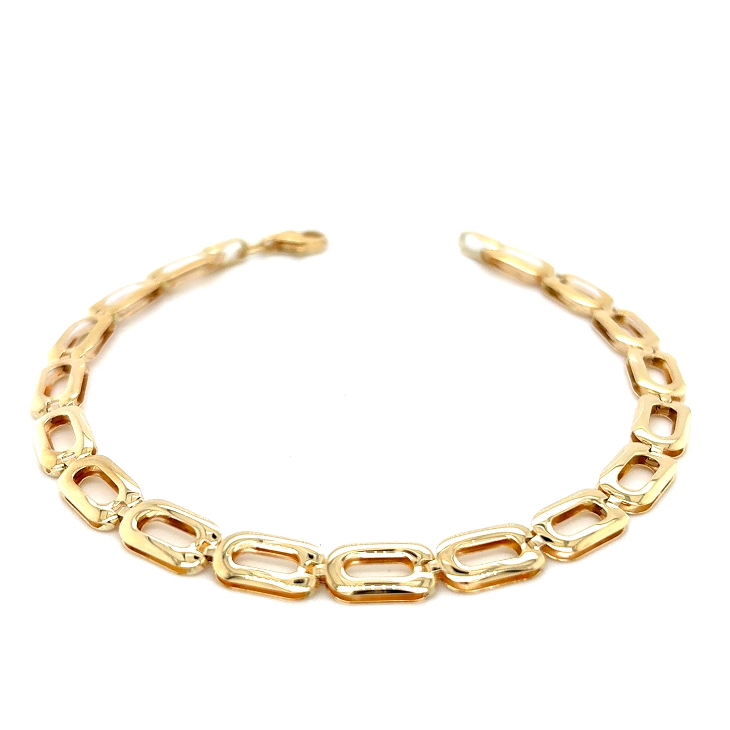 9ct Polished Open Oval Bracelet