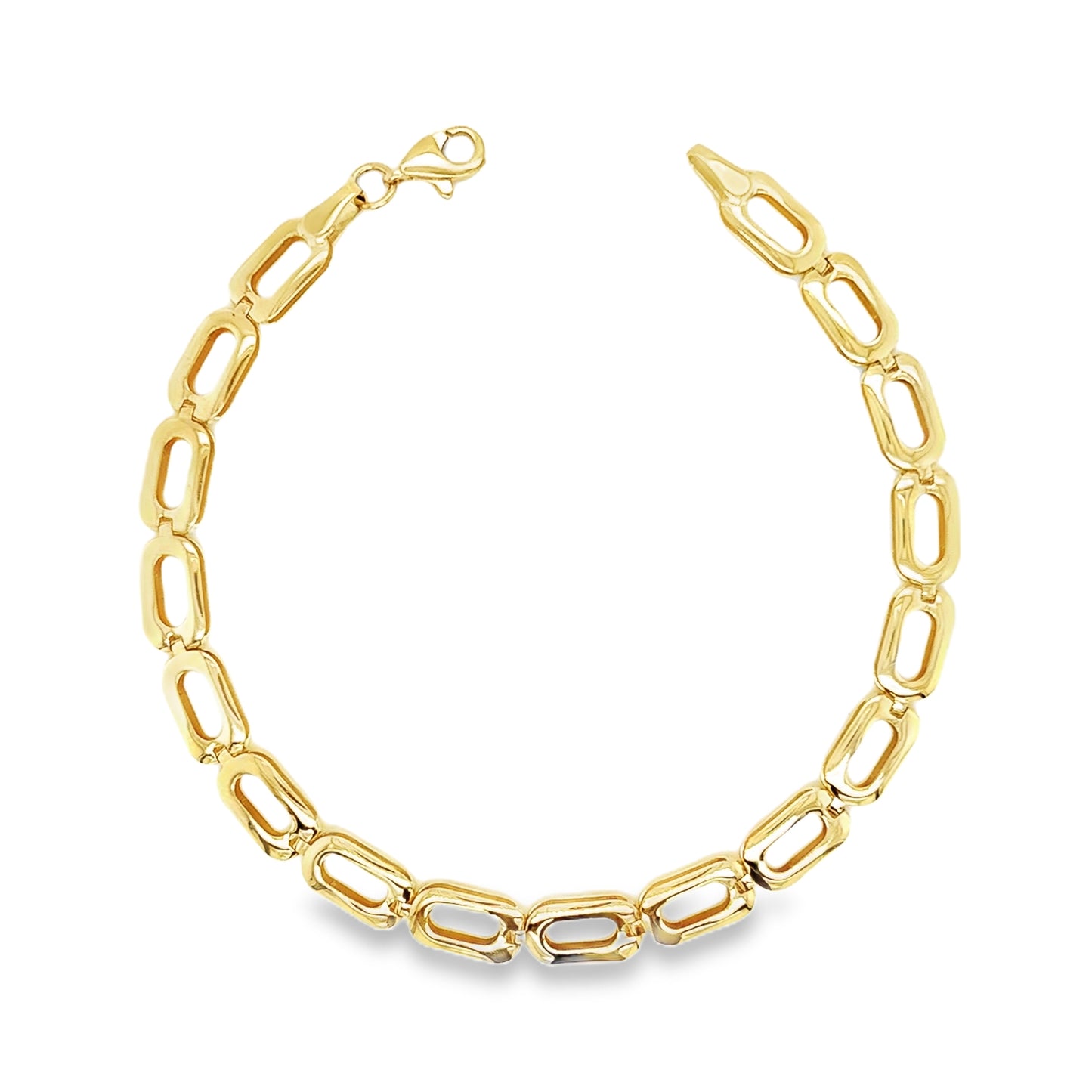 9ct Polished Open Oval Bracelet