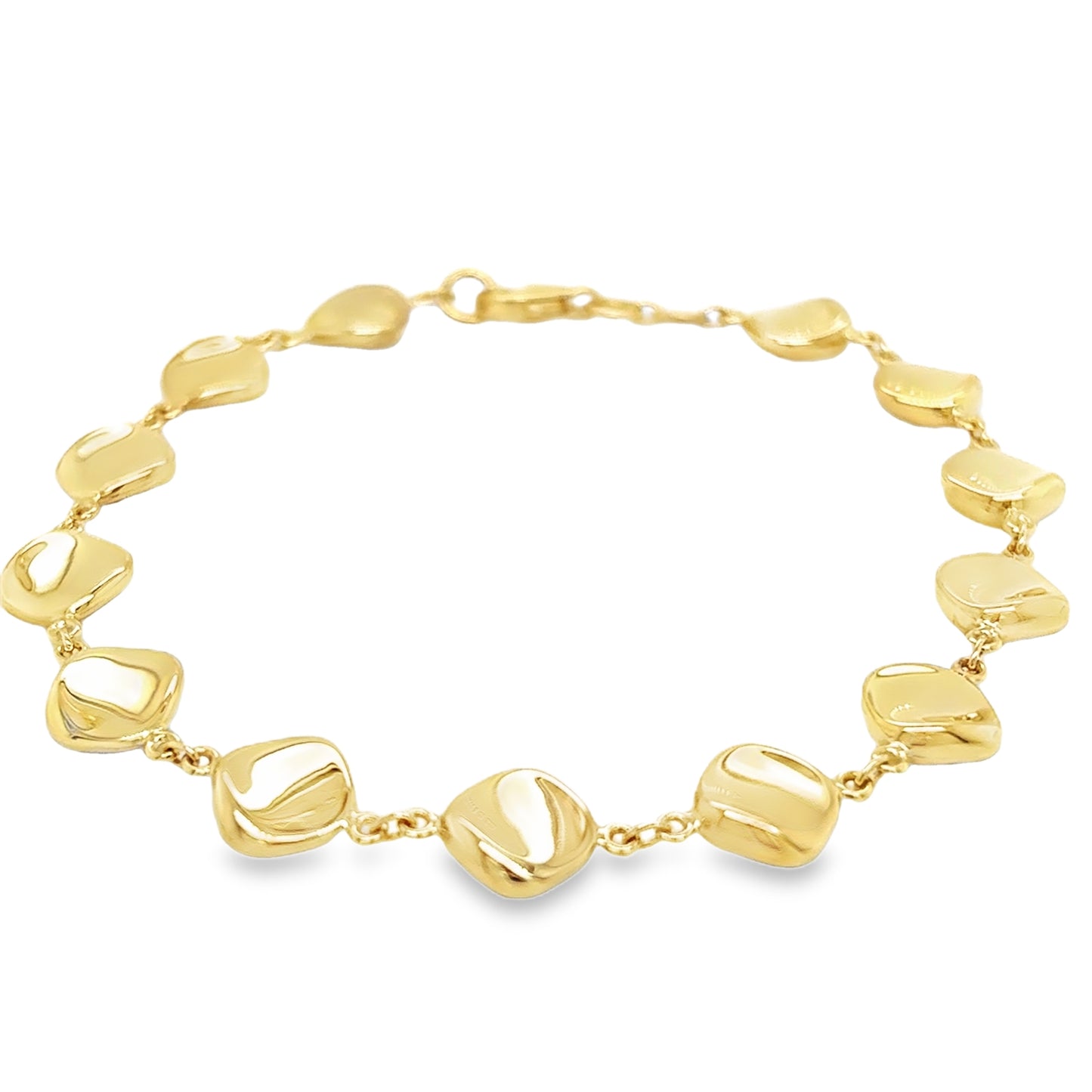 9ct Polished Disc Link Bracelet