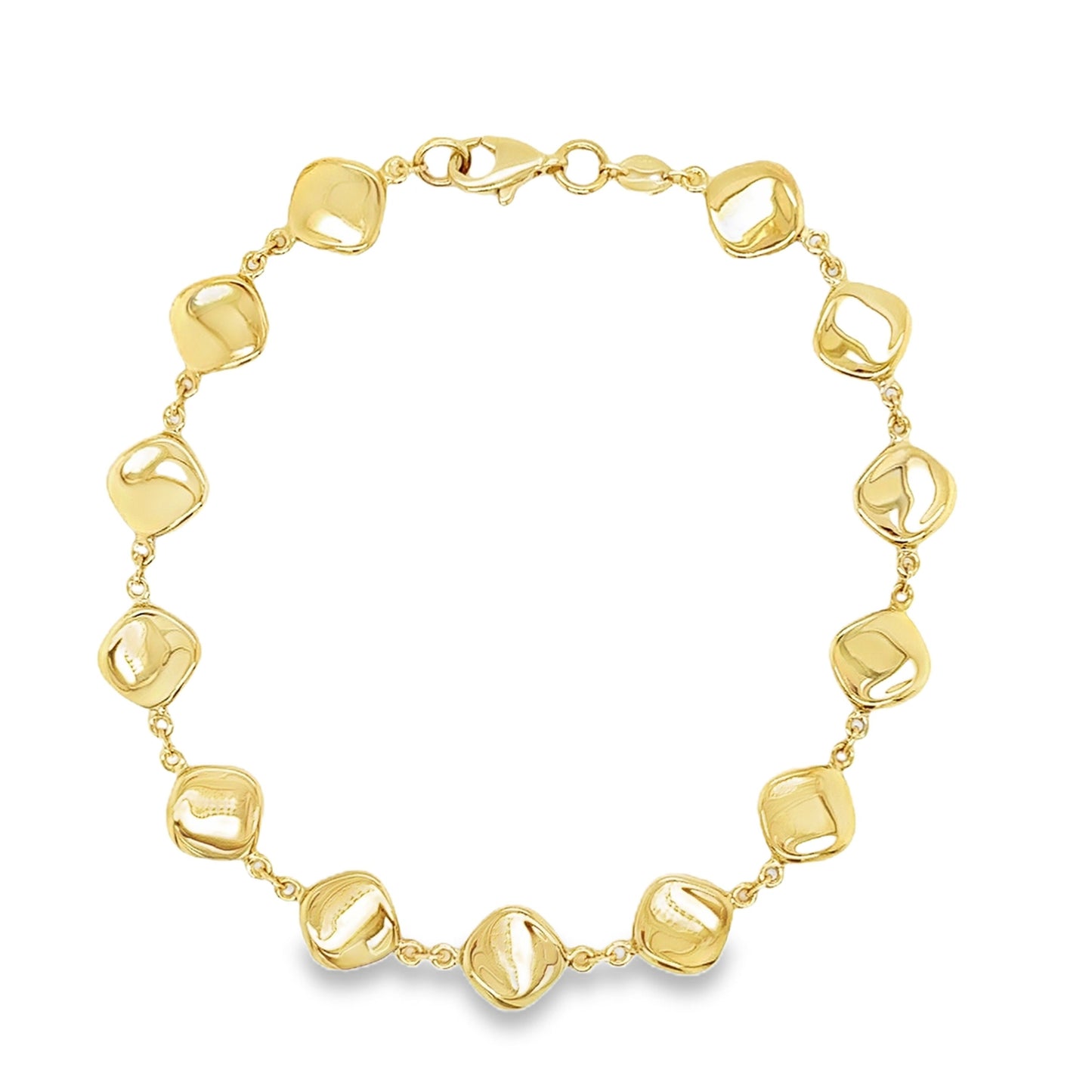 9ct Polished Disc Link Bracelet