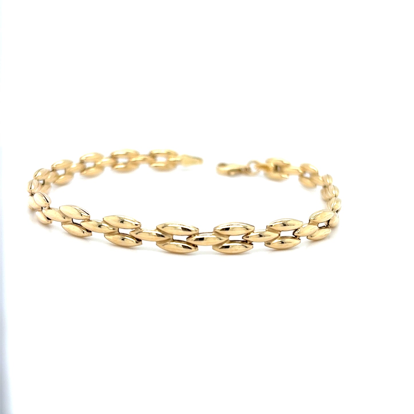 9ct Polished Brick Link Bracelet