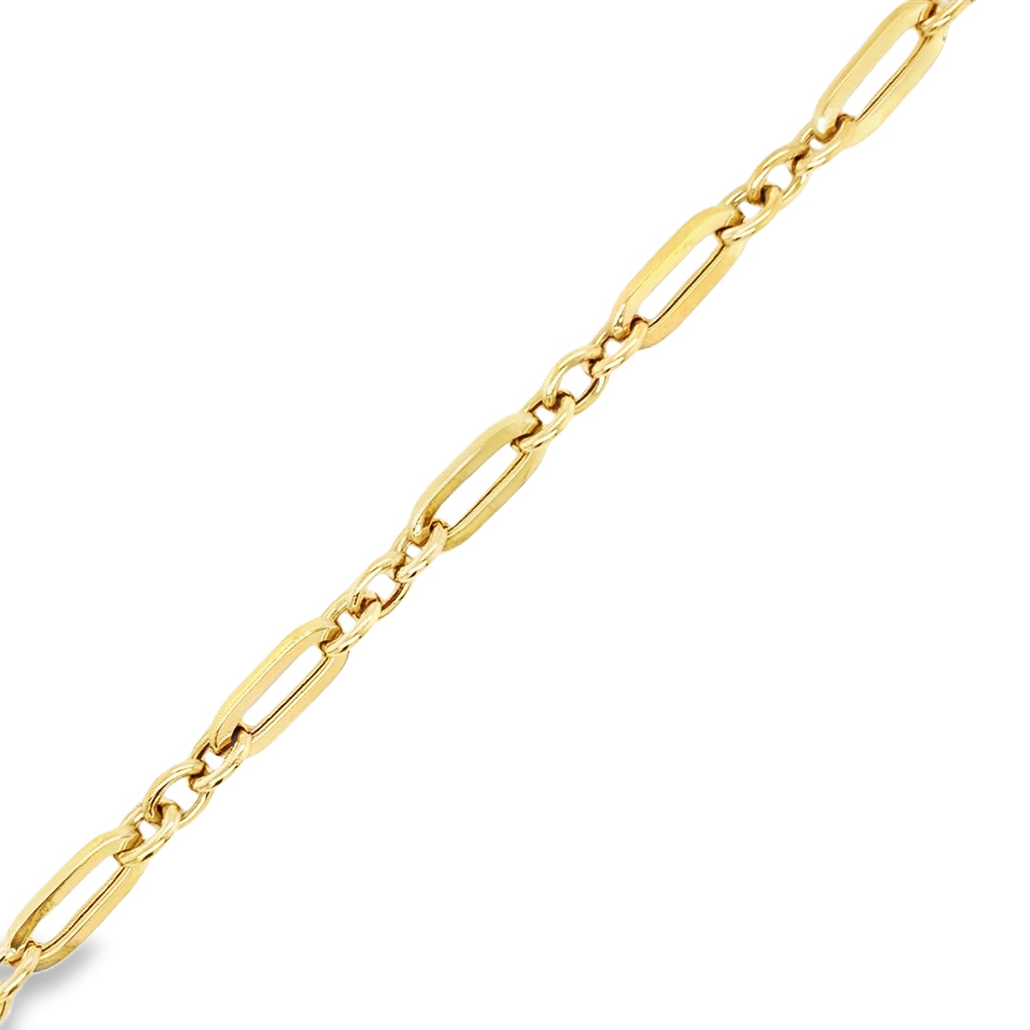 9ct Polished Open Oval Short & Long Link Bracelet