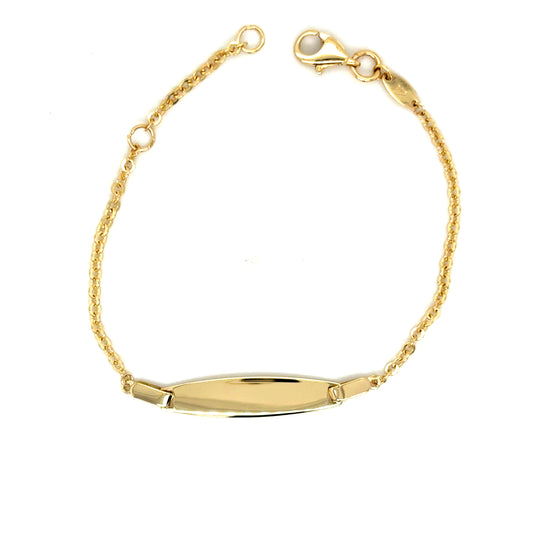 9ct Kids Plain ID Bracelet