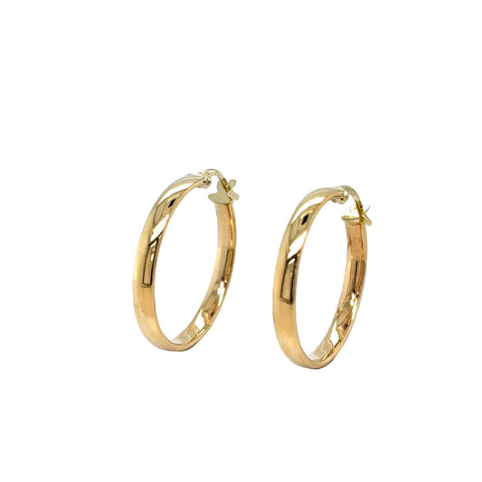 9ct Earring 20mm Hoop 1.1g