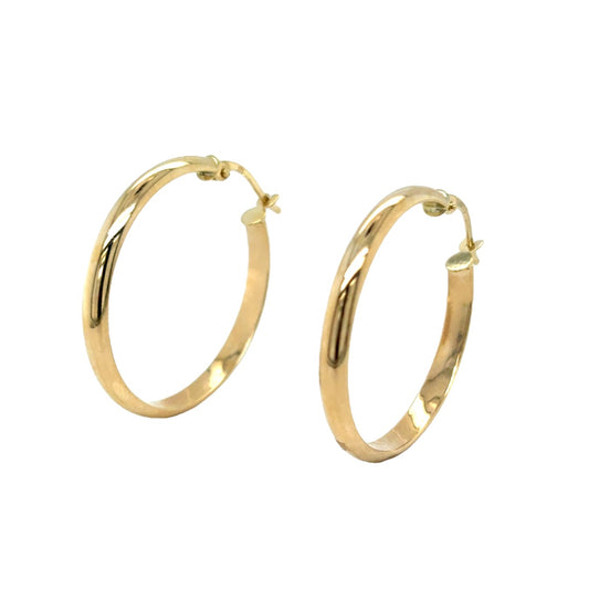 9ct Earring 25mm Hoop 1.3g