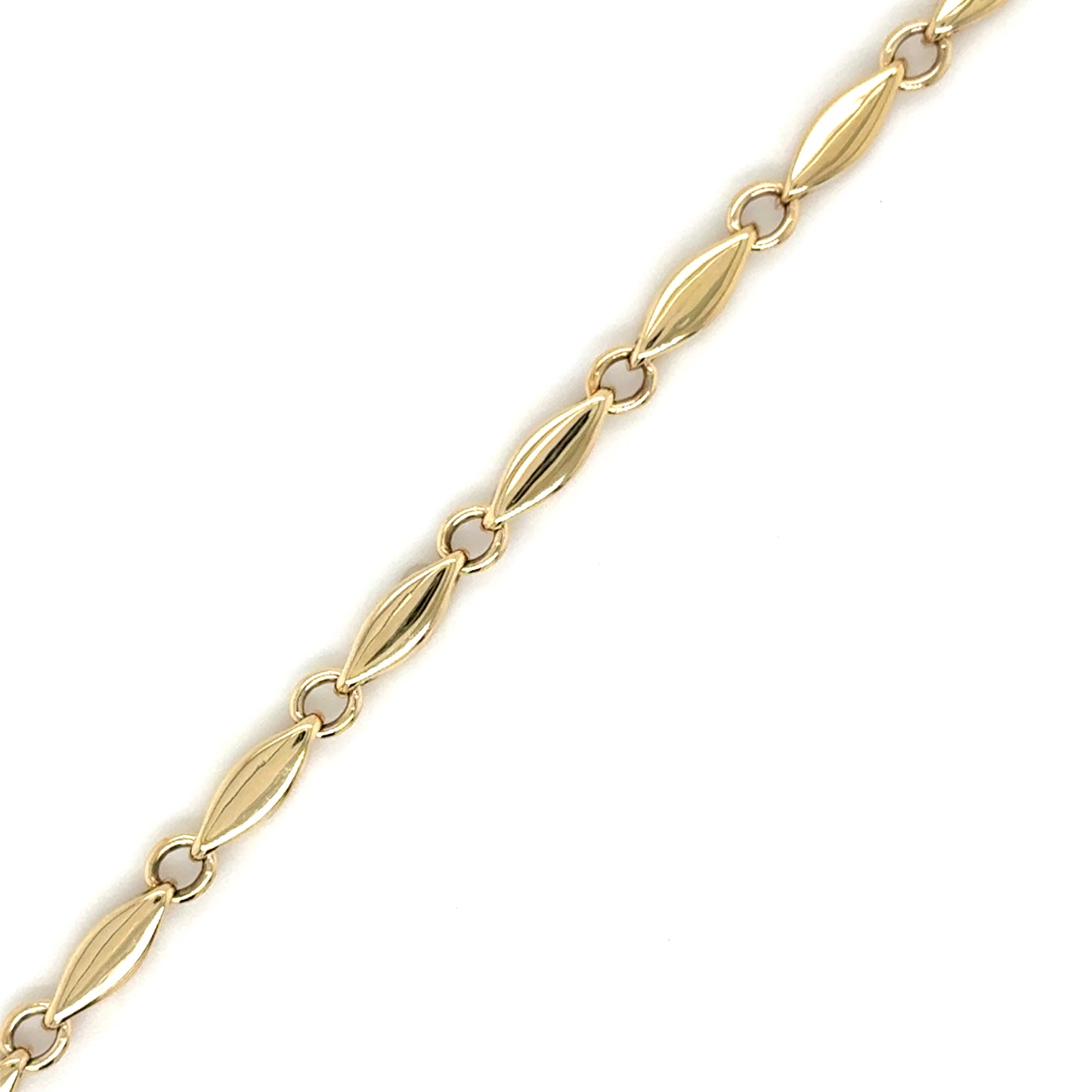 9ct Polished Oval Link Bracelet 2.5g