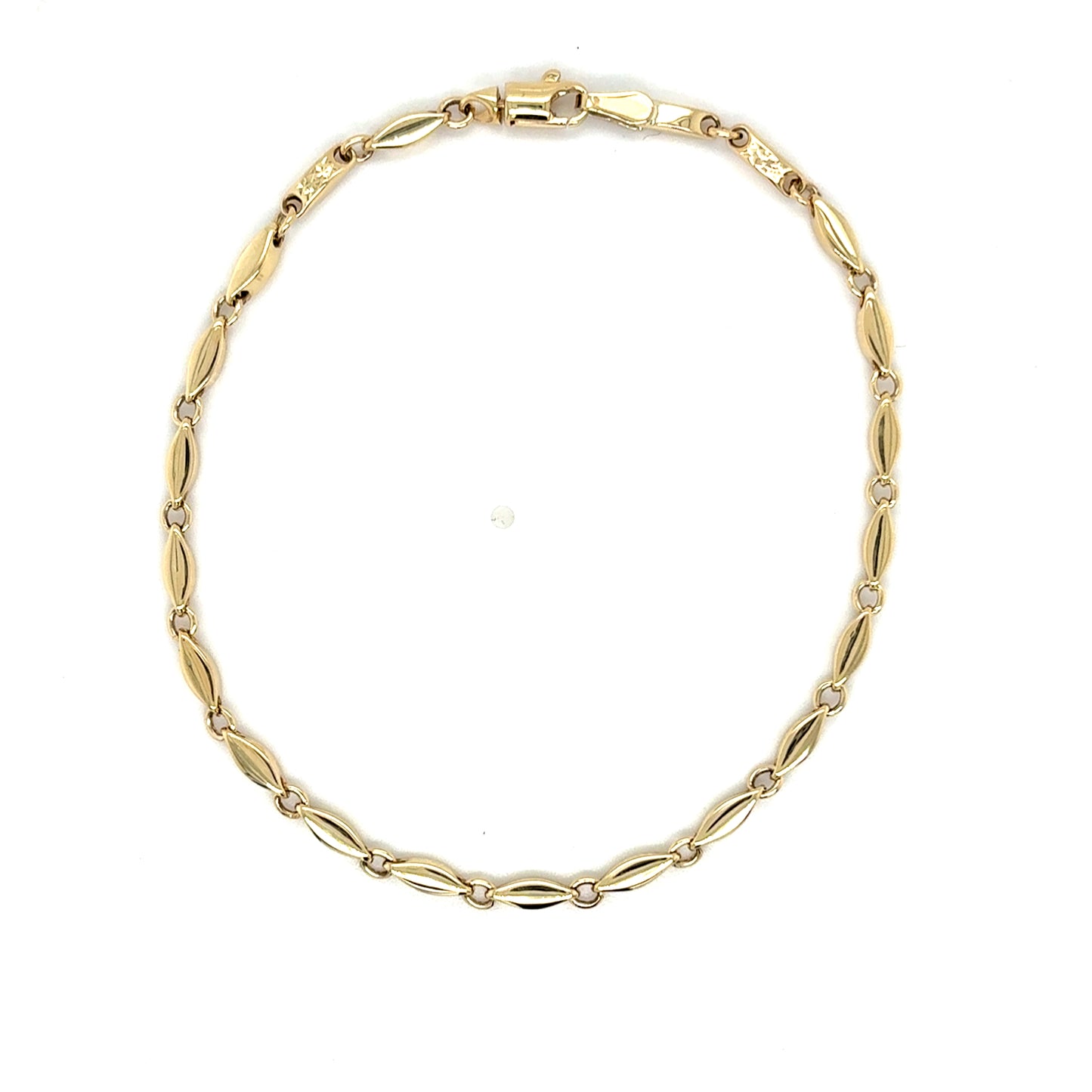 9ct Polished Oval Link Bracelet 2.5g