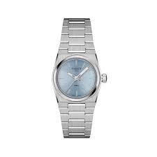 Ladies Stainless Steel Tissot 25mm PRX in Ice Blue