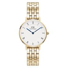 Ladies Rolled Gold Daniel Wellington Petite Roman Numeral Watch