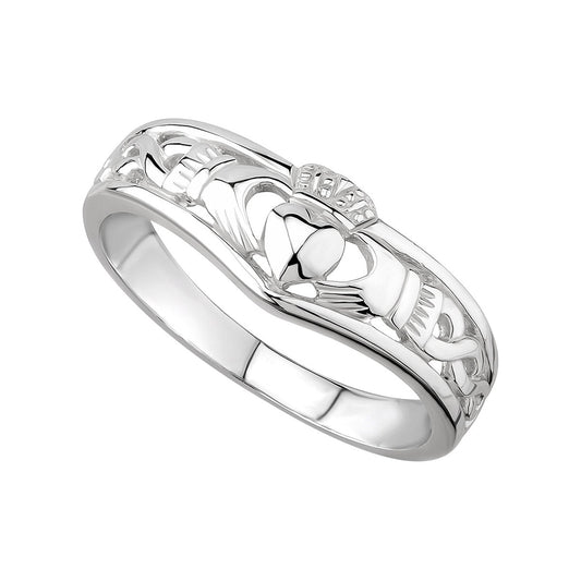 Sterling Silver Plain Claddagh Band Ring