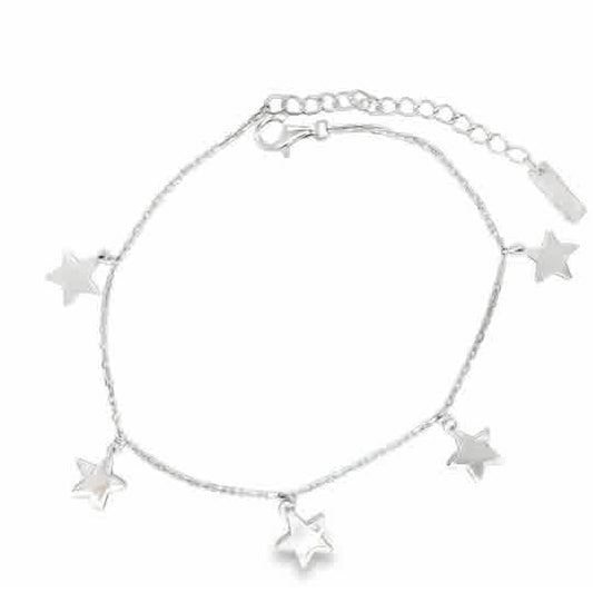 Sterling Silver Star Scatter Bracelet