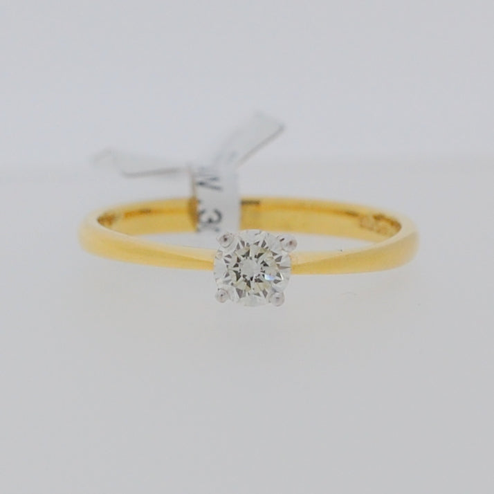 18ct Brilliant Cut Solitaire Diamond Ring .30ct