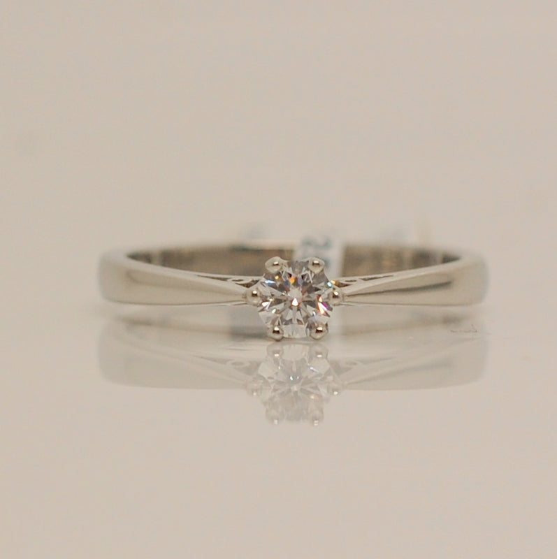 Platinum Brilliant Cut Solitaire Diamond Ring .25ct