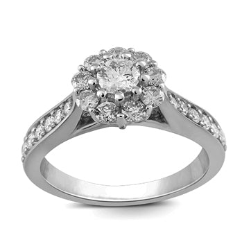 9ct White Gold Solitaire .70ct Diamond Ring