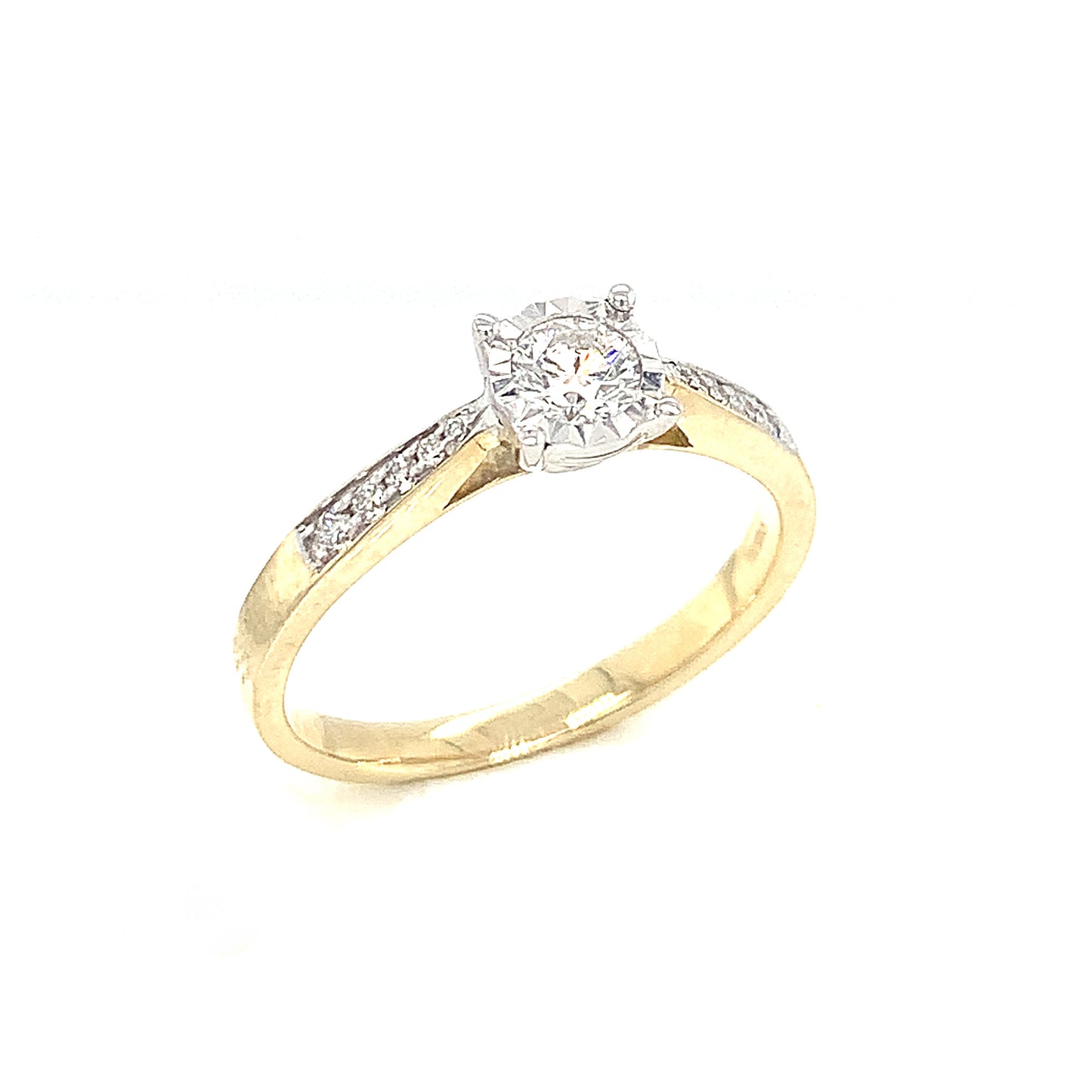 9ct Solitaire .31ct Diamond Ring