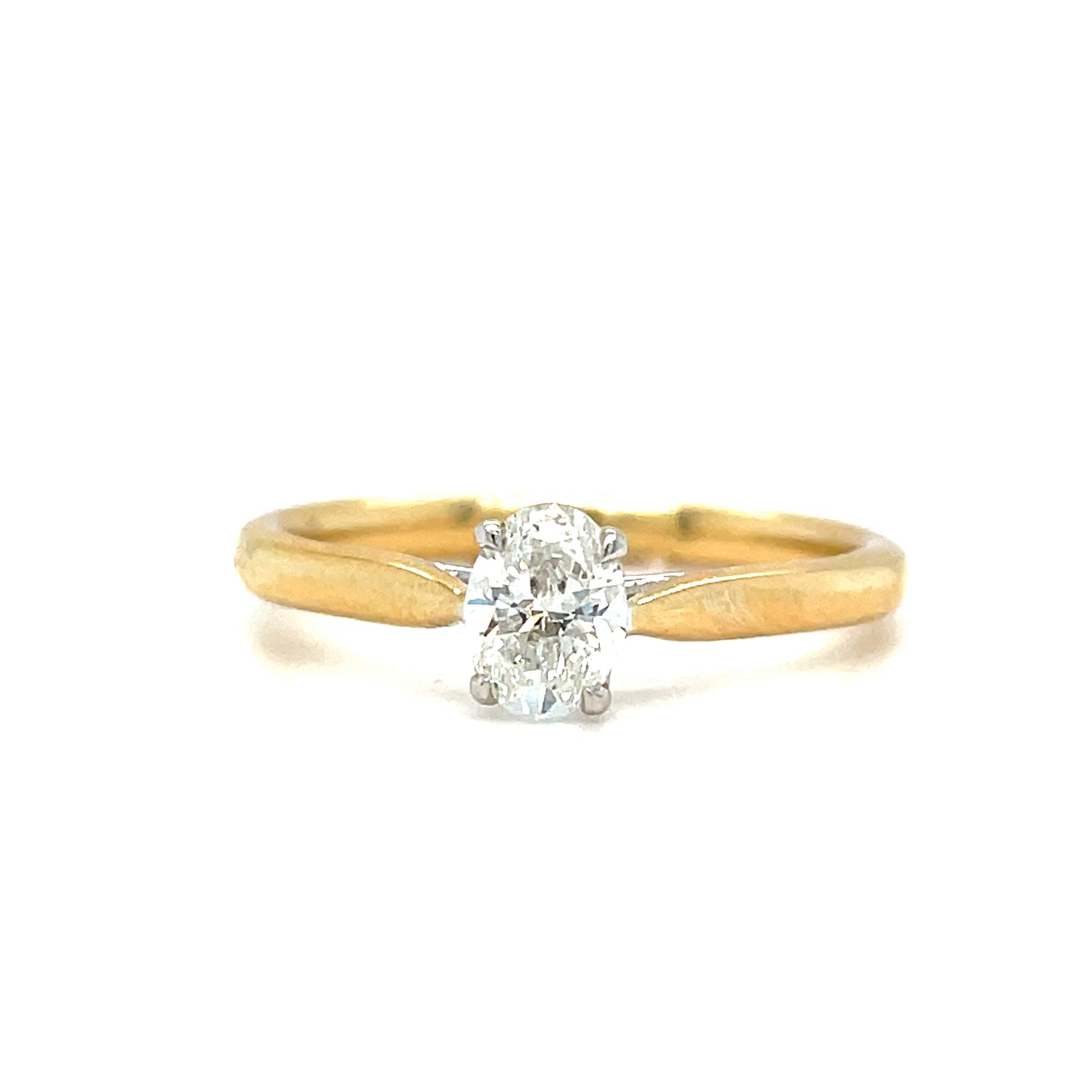 14ct Oval Solitaire Diamond Ring .40ct