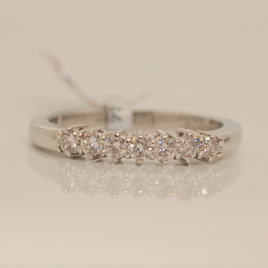 18ct White Gold Seven Stone Eternity .344ct Diamond Ring