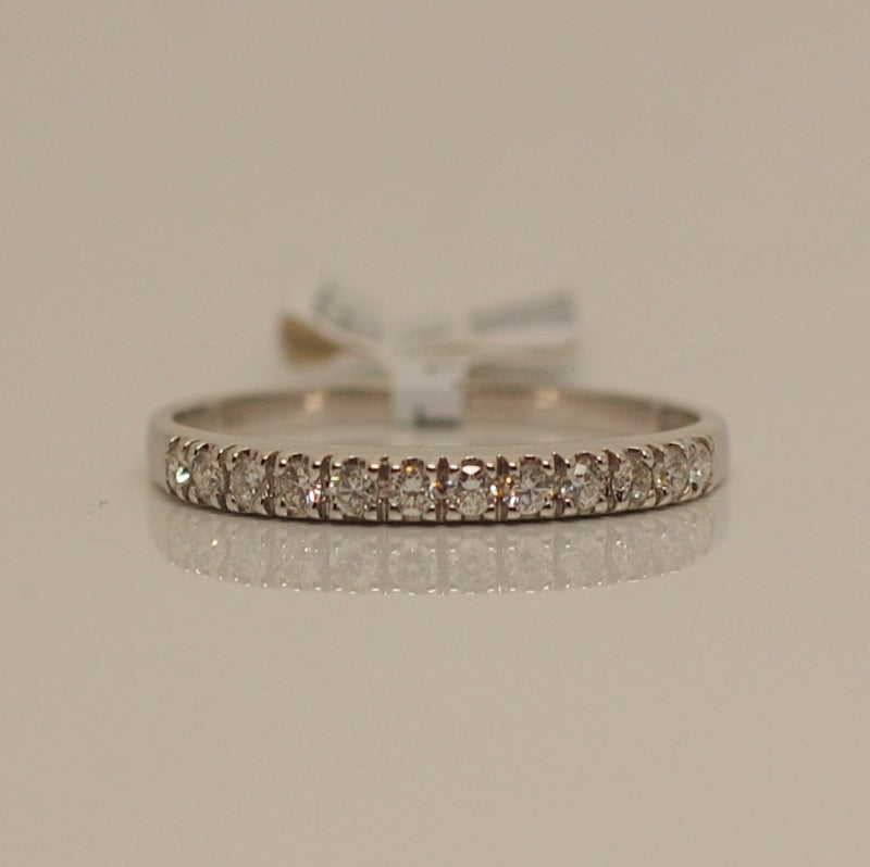 18ct White Gold Twelve Stone Eternity .17ct Diamond Ring