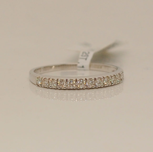 Platinum Ten Stone Eternity .21ct Diamond Ring