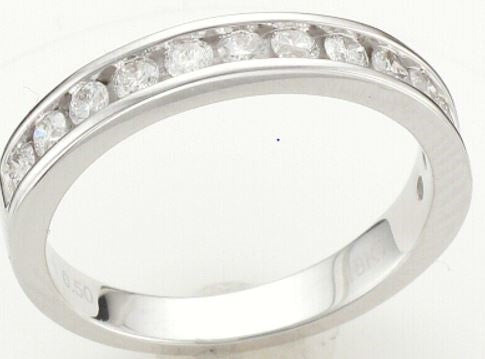 18ct White Gold Thirteen Stone Eternity .25ct Diamond Ring